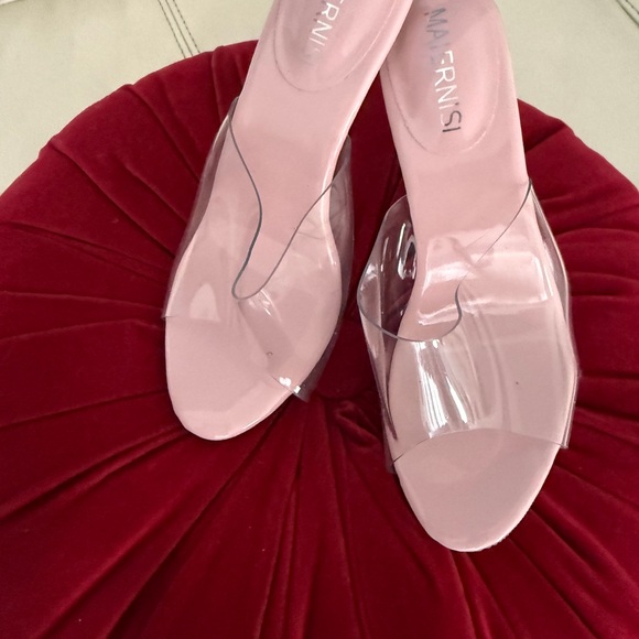 Barbie Pink Clear Heeled Sandals - Picture 2 of 5